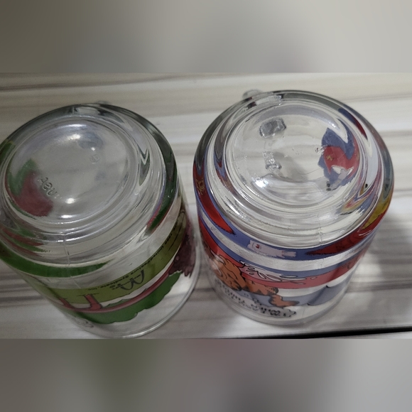 Set Of 2 Vtg Garfield Coffee Cup Tea Mug Clear Glass Odie McDonalds 78 J… - Picture 4 of 5